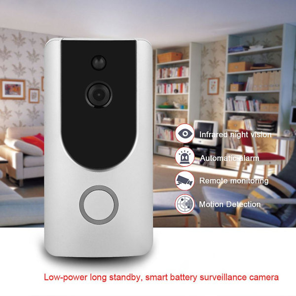 Wifi Smart Ring Dörrklocka Videokamera Telefon Bell Intercom Hemsäkerhet