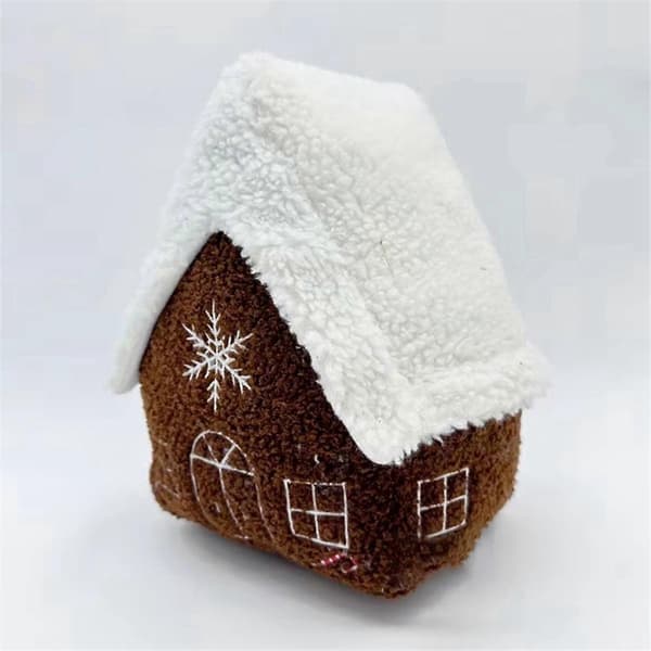 Plush Puterute Gingerbreadhus - Pynteputer, Lekeputer, Hjemmedekorasjon, Julegaver til Barn As Shown