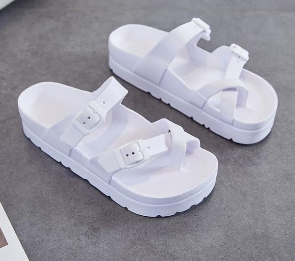 Naisten Platform-sandaalit Mukavat valkoiset white 40