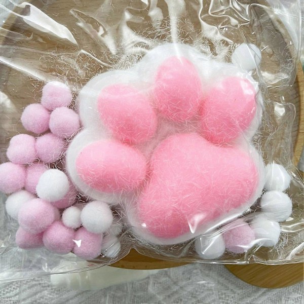 Håndlavede Taba Squishy Store Kattepote Silikone Klemmelegetøj til Stresslindring, Kattepote Kæmpe Pote Squishy Sensorisk Legetøj til Angst & Afslapning White