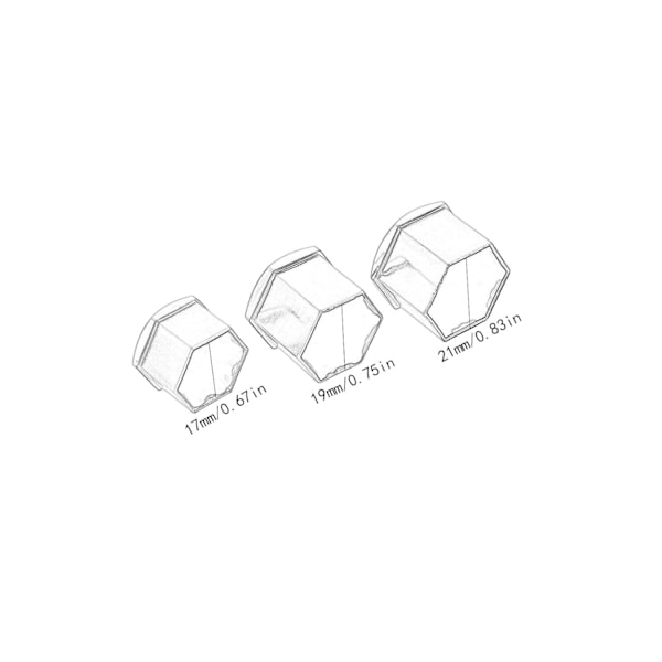 Hjulmutterdæksler / Hjulboltdæksler 20-pak med monteringsværktøj Sølv Sølv h Silver 17 mm