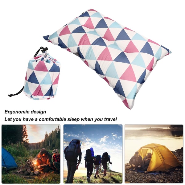 Automatisk uppblåsbar kudde Hög elasticitet Kompressionsskum Etnisk stil Orsakssprängning campingkudde för utomhusbruk