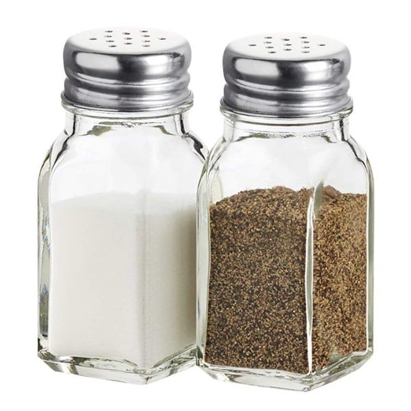 Saltspreder, rustfrit stål/glas, traditionel, sølv/transparent KLB