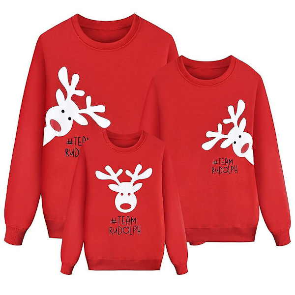 Familieklædning til Jul - Matchende Juletrøjer styleA red 3XL