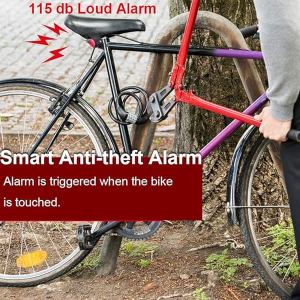 Sykkelalarm Baklys USB-lading Super Sterke Baklys