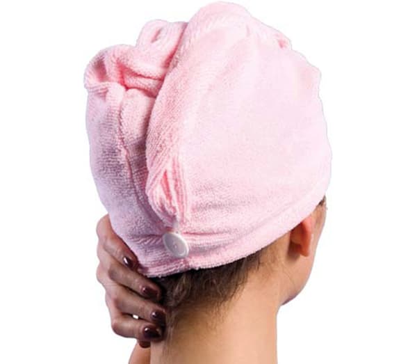 Mikrofiber turbanhandduk - Hårturban Ljusblå blue
