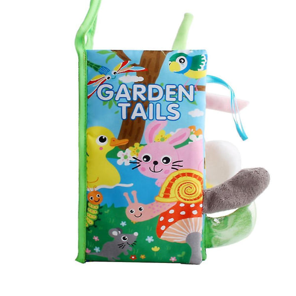 Baby tyg bok Tecknad djur 3d svans lärande sensoriska tidig utbildning leksak Animals