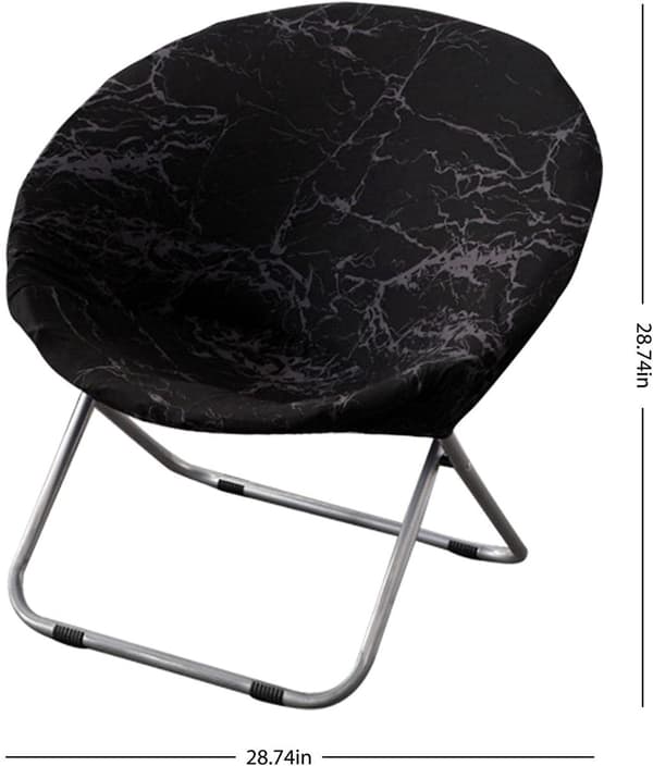 Stolsöverdrag - Runt vikbart Måne Sol Elegant Stretch Stolsöverdrag - Stretch Slab Stolsöverdrag