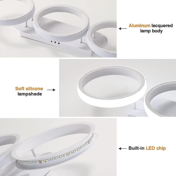 Moderna LED-taklampor, vit rund design inomhus takbelysning för sovrum vardagsrum
