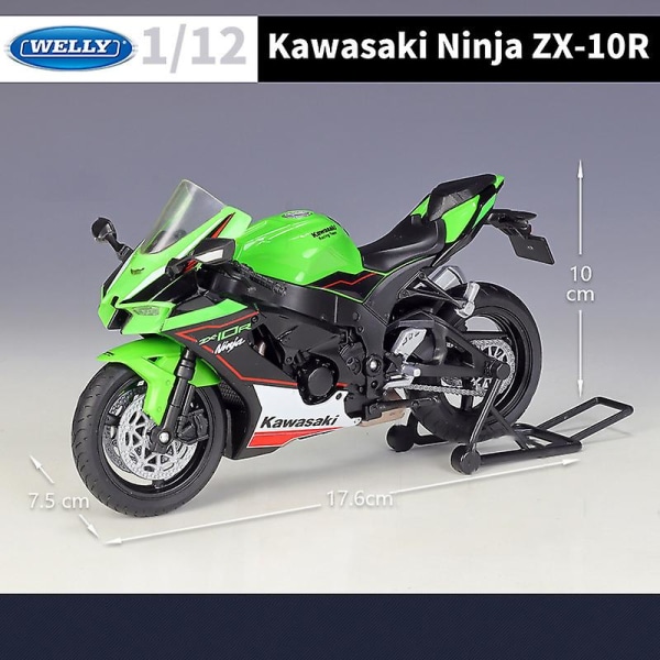 Kawasaki Ninja Zx10r 1/12 Motorcykelmodell, Samlarfordon, Autobike, Kortslutningsabsorbent, Off-road Black No Box