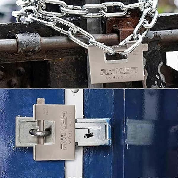 2-pack 104mm Hänglås, Kraftigt Containerlås, Högsäkerhets Dörrlås med 10 Nycklar, Solid