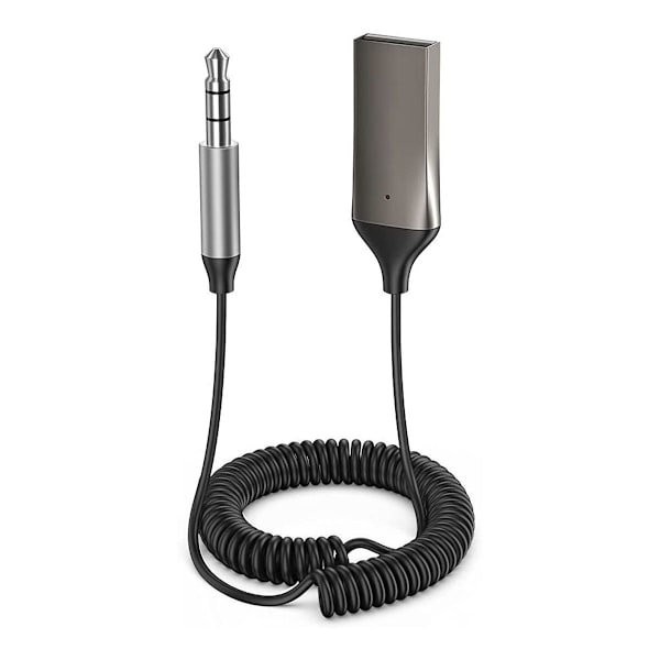 Bluetooth-sovitin auton aux-liitäntään, auton USB Bluetooth -vastaanotin Bluetooth 5.0 KLB:llä