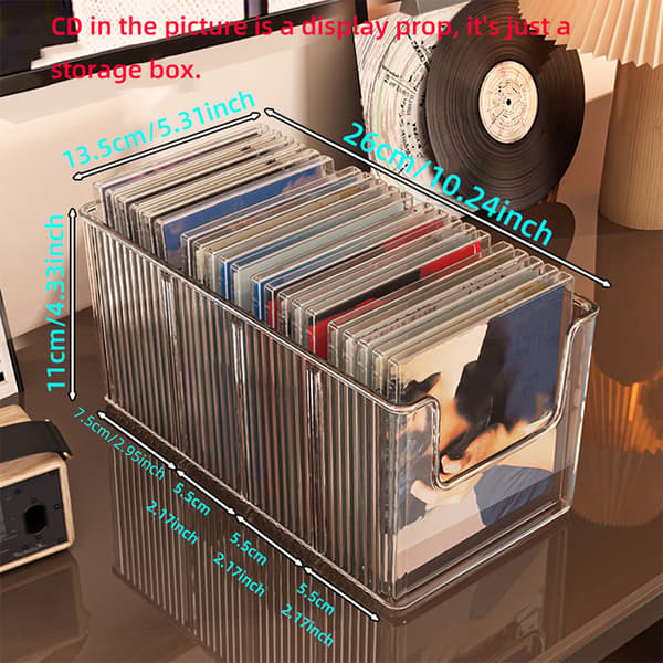 CD-skivestativ skrivebordstop sort vinylplade magnetbånddispenser 1PC