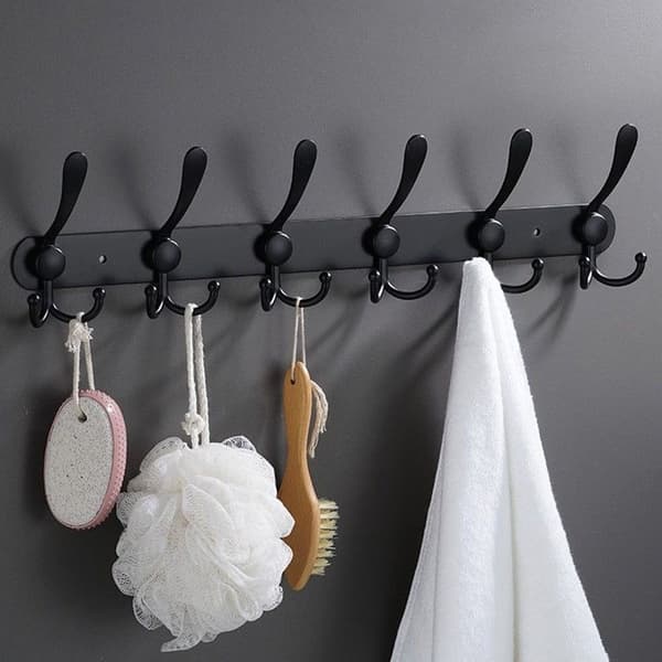 Oppbevaringsholder for soverom Hengende stativ SØLV 6 TRI KROKER 6 TRI Sølv Silver 6 Tri Hooks-6 Tri Hooks