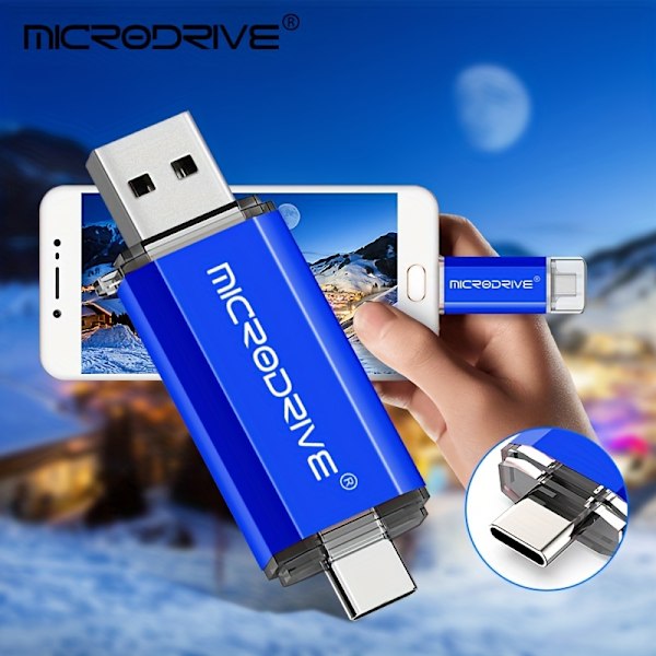 128GB 64GB 32GB 16GB 8GB 4GB USB Typ C Höghastighets USB-minne OTG Pen Drive Type-C