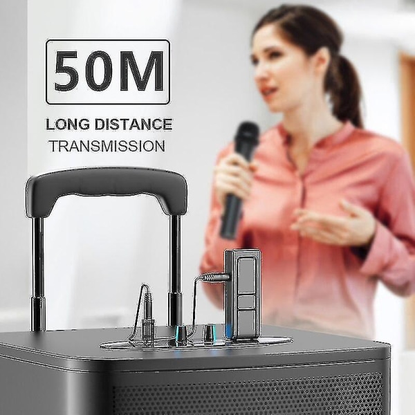 1 par Vhf trådlösa mikrofonsystemsatser USB mottagare Handhållen karaokemikrofon Hemmafest Smart Tv-högtalare Sångmikrofon VHF Dual Mic