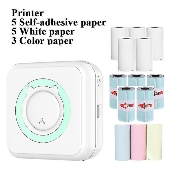 Mini Pocket Sticker Printer, Bluetooth Wireless Portable Mobile Printe Y