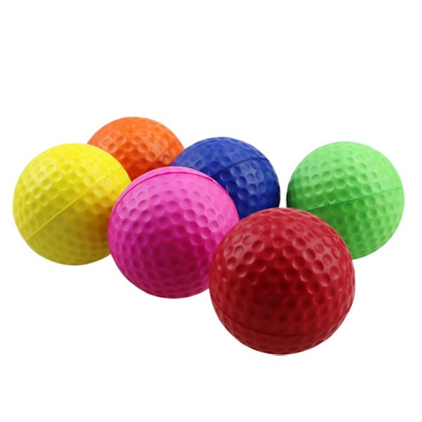 10 PU elastiske svamp golfballer for innendørs trening Blå Y