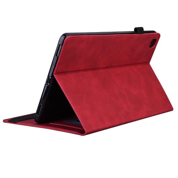 Læretui med sømmer for Samsung Galaxy Tab A9+ Red