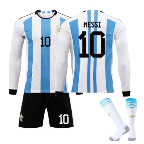 Messi-drakt, Messi-drakt for barn, fotballklubb-drakt for barn og voksne 24 Argentina home