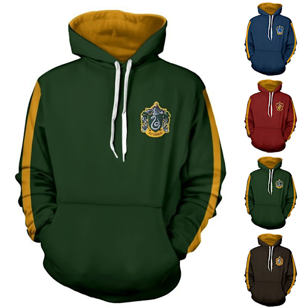 Halloween 3D-tryckt hoodie för män och kvinnor Blå Blue 2XL