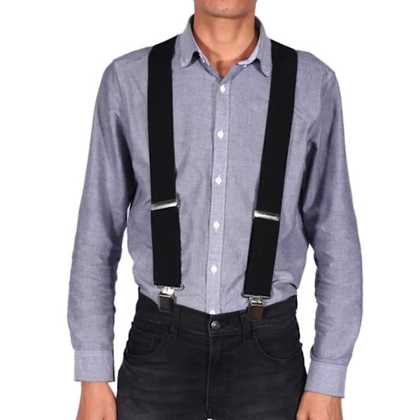Herre Suspenders med Stærke Metalspænder - Kraftige Suspenders til Mænd 50 mm 2 Tommer Brede - One Size Fits All