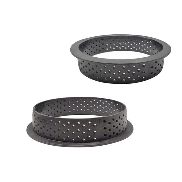 #Pieces Kakeform Runde Former Baking Perforerte Ringer Non-Stick Kakekutter Ring for Kakedekorasjon#