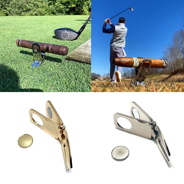 Golf Divot Verktøy Sigarholder SVART Black