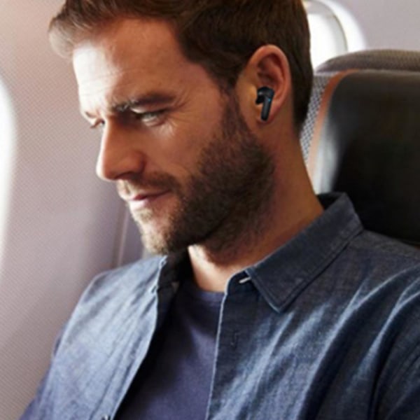 Trådlösa hörlurar, bluetooth 5.0 hörlurar med trådlöst case Ipx6 vattentäta stereohörlurar In-ear Inbyggd mikrofon Headset Svart Black