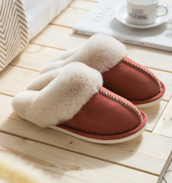 Tøfler for kvinner Memory Foam Fluffy Tøfler rød red 9.5