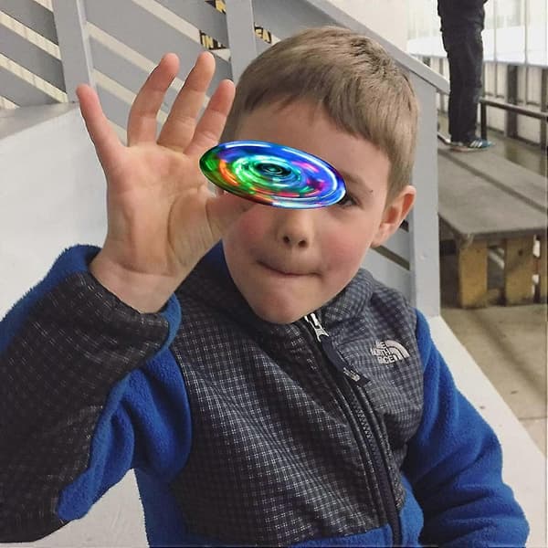 Fidget Spinners LED-upplysta transparenta fidgetleksaker, ADHD- och ångestleksaker, stressreducerande spinner för barn (1 st) white