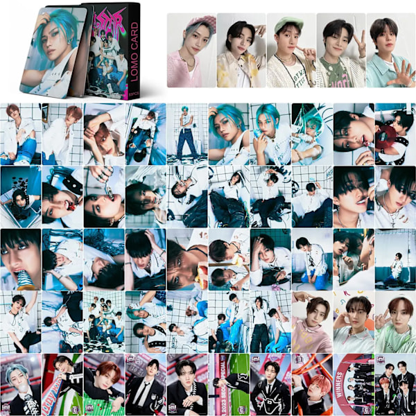 55 stk Kpop Stray Kids Lomo-kort Rock STAR Nyt album Fotokort Straykids-fotos Print kort stray kids h