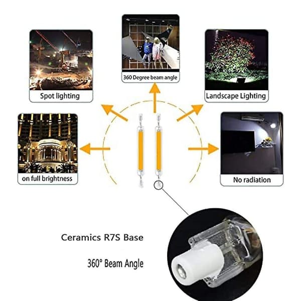 Dæmpbare R7S COB LED pærer 15W J Type 189mm 220-240V