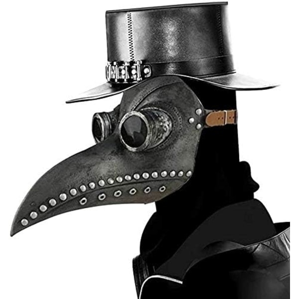 IC KEEHOM Pestdoktormaske, Latex Lang Nese Fuglenebbmaske Pestnebbmaske Doktor Fuglemaske Nit Steampunk h