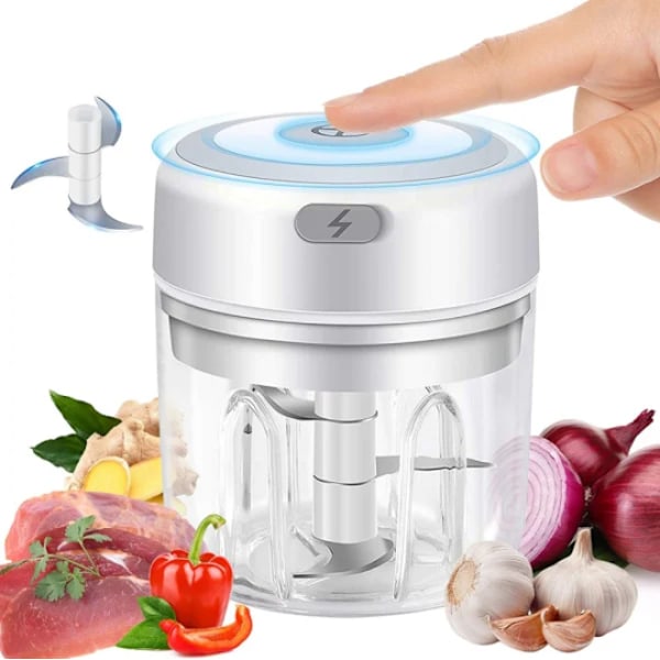 Miniförare 250ml (grönsaks-, lökhackare) - Vit