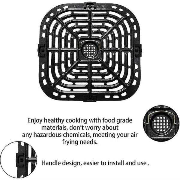 Luftfrityrkurv Grillutskifting for Instant Vortex Plus 6qt Luftfrityr Luftfrityrdeler Crisper Plate Steketilbehør