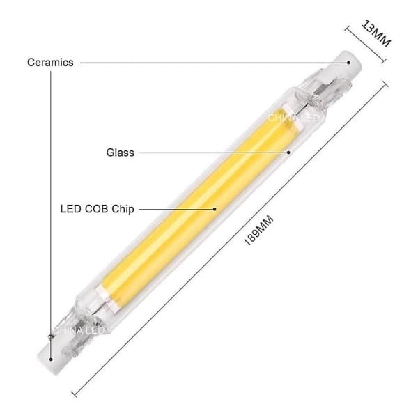 Dæmpbare R7S COB LED pærer 15W J Type 189mm 220-240V