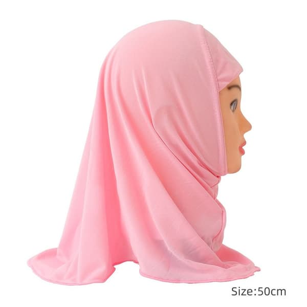 Muslimsk Hijab Islamsk Sjal for Barn HVIT white