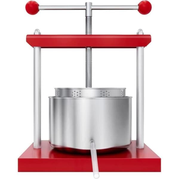 3L Manuell Fruktpress med Rostfri Korg Mini Fruktkvarn Äppelpress Potatispress