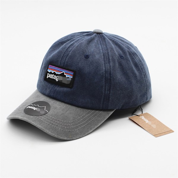 Retro Baseball-lippis Miehet Naiset Säädettävä Snapback Aurinkolippa Rekkamieshattu Blue+Grey