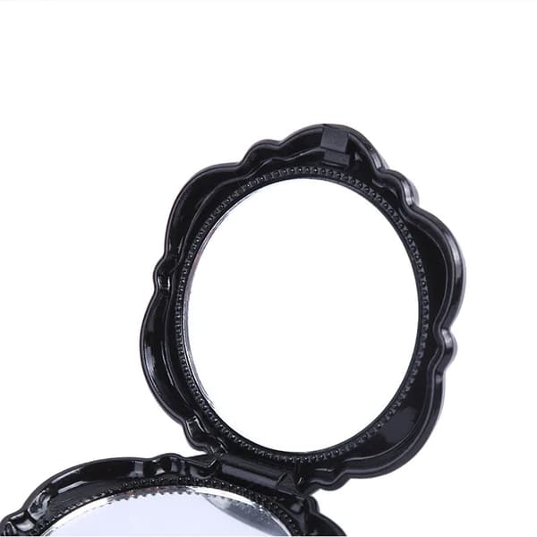 Rose Blomst Lomme Makeup Spejl Dobbeltsidet Spejl Hvid White