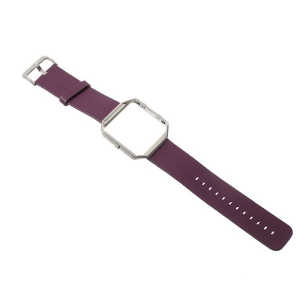 Fitbit Blaze Solid Color Lærreim - Lilla Purple Lila