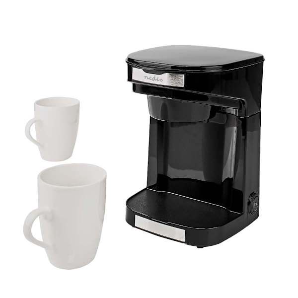 Kaffemaskine med Porcelænskrus - 25 cl Black Svart