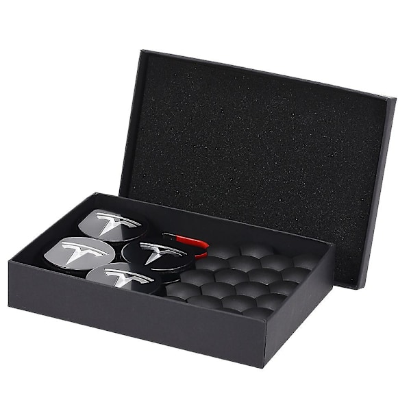 Navkapselkit för Tesla, navkapselset, navkapselmutterhölje, navkapsel för Model Y, Model 3, Model S, Model X
