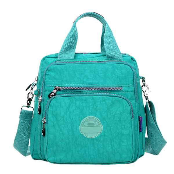 Casual nylon, reiseveske med stor kapasitet, vanntett håndveske, 2-veis bruk Dark Turquoise