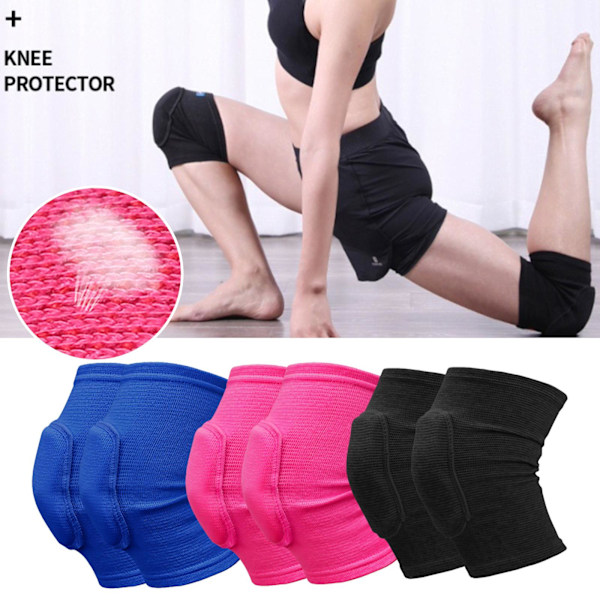 Svamp Sports Knæbeskyttere Dans Volleyball Basketball Dans Knæbeskyttere black M