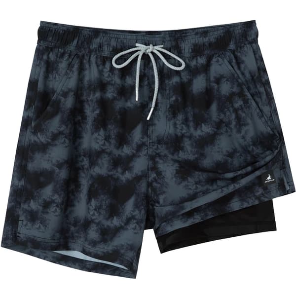 SURFCUZ kompressionsforede stretch badeshorts Sort-Po-Sort Black L