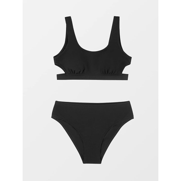 Bikiniset för kvinnor, U-ringad, rygglös bandeau bikini L