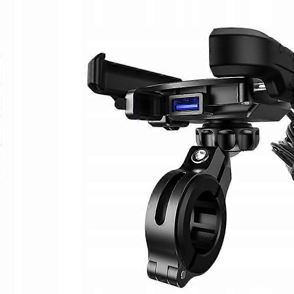 Motorcykel Telefonholder USB Oplader 12/24v