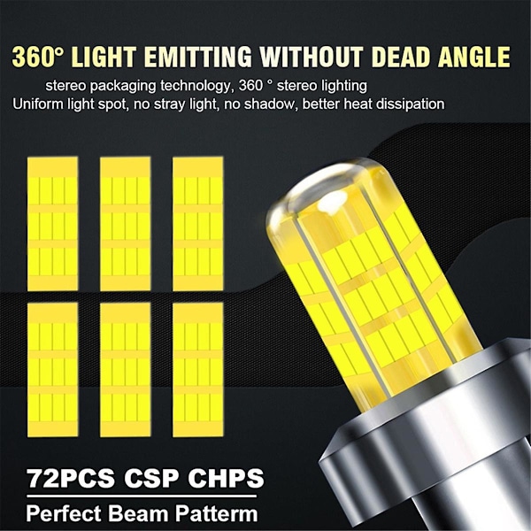 H11 LED Bil Forlygte Pære Canbus Led 360 350000LM 800W 3D Auto Lamper